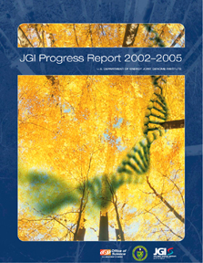 JGI Progress Report magazine cover