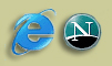 IE, NS logos