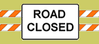 Road closed icon